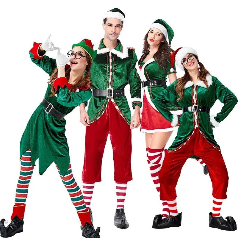 Elf Costume Christmas - Costume de cosplay Père Noël, déguisement