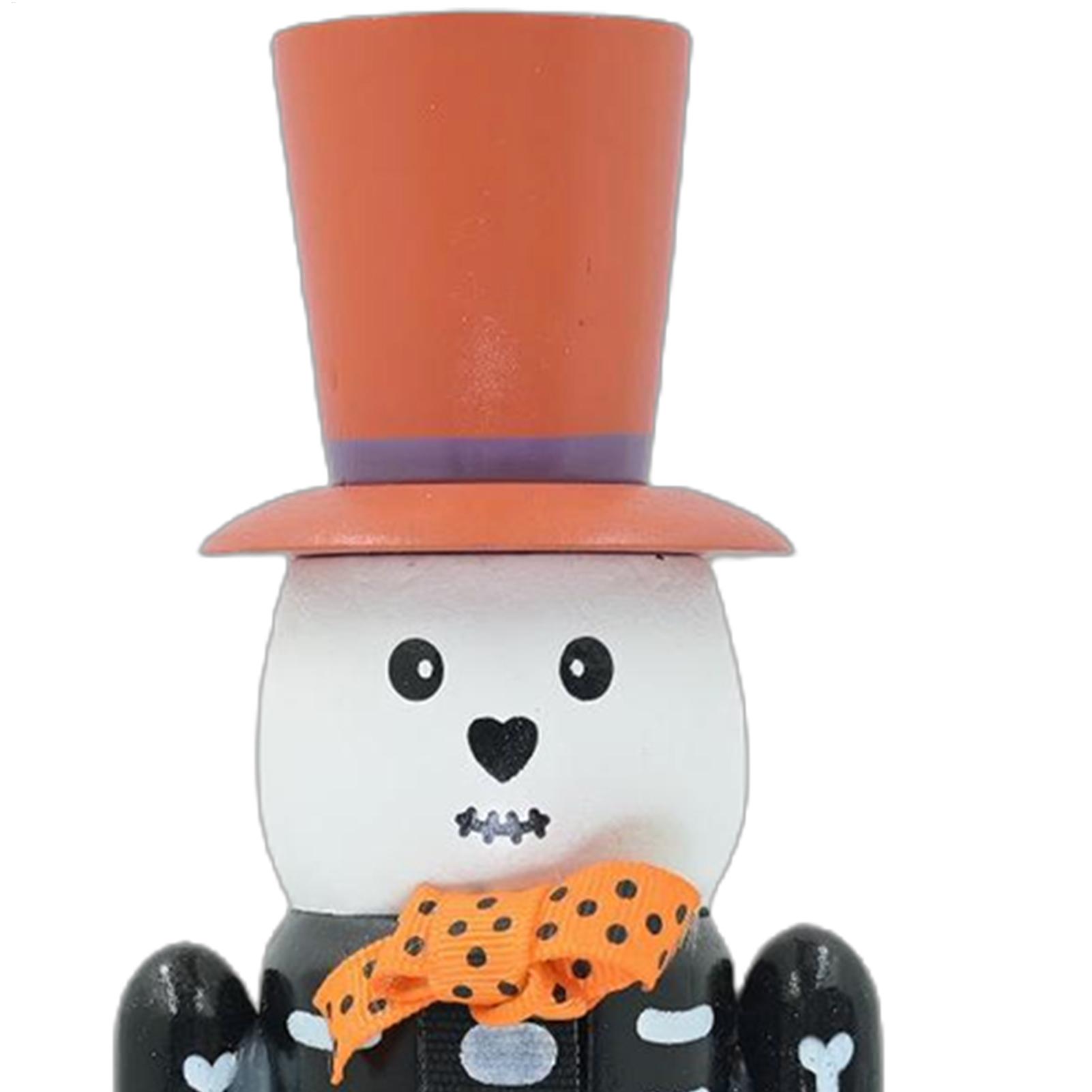 Nutcracker Figurine - Figurines Casse-Noisettes d'Halloween en Bois, Squelette