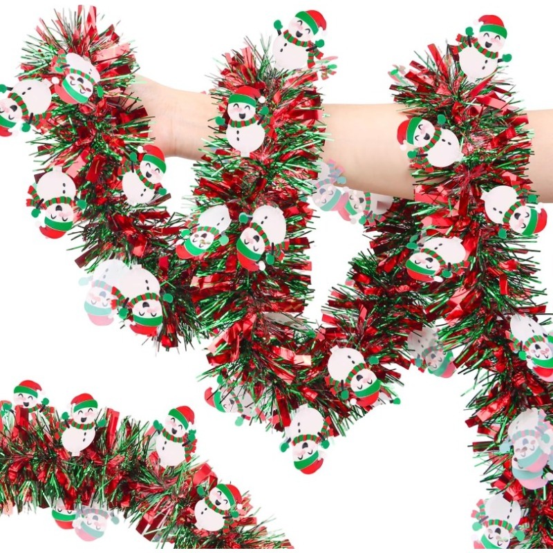 Tinsel Garland Decoration - Guirlande de Noël rouge et verte