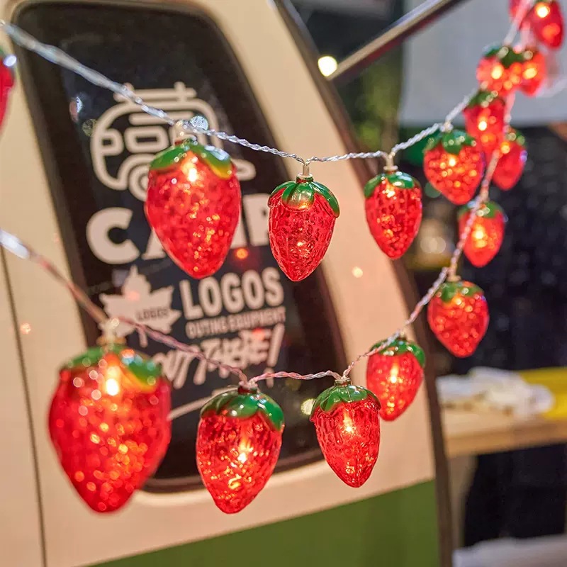 Led Fairy String Lights - 6.5FT 10LEDS fraise chaîne lumières décoration