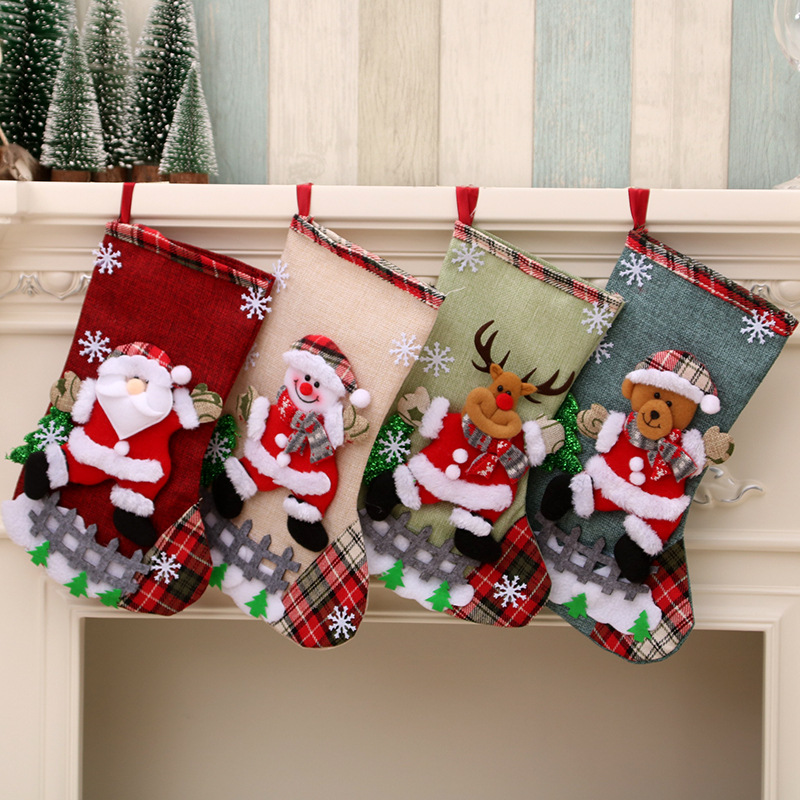 Christmas Stocking Hanging - Grands bas de noël de 31cm,