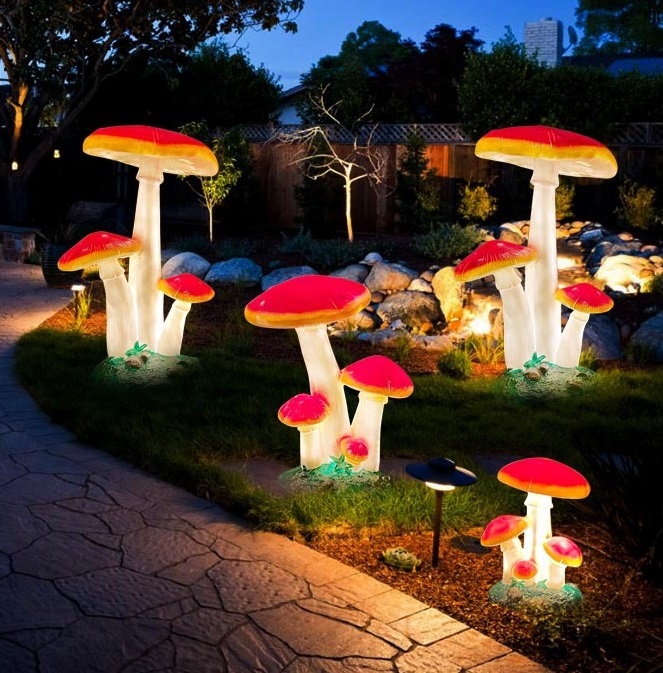 Christmas Lights Outdoor - Statue lumineuse en forme de champignon
