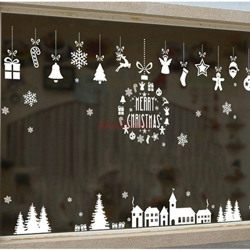 Snowflake Window Decal - Autocollant mural blanc pour fenêtre en