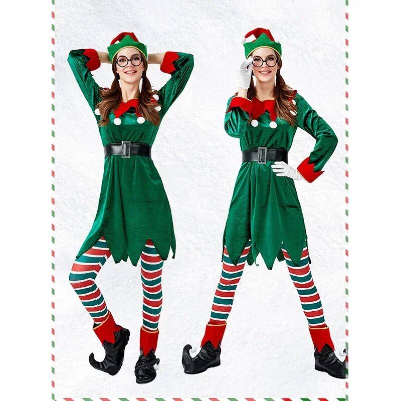 Costume de cosplay Père Noël,  - Elf Costume Christmas avis et prix