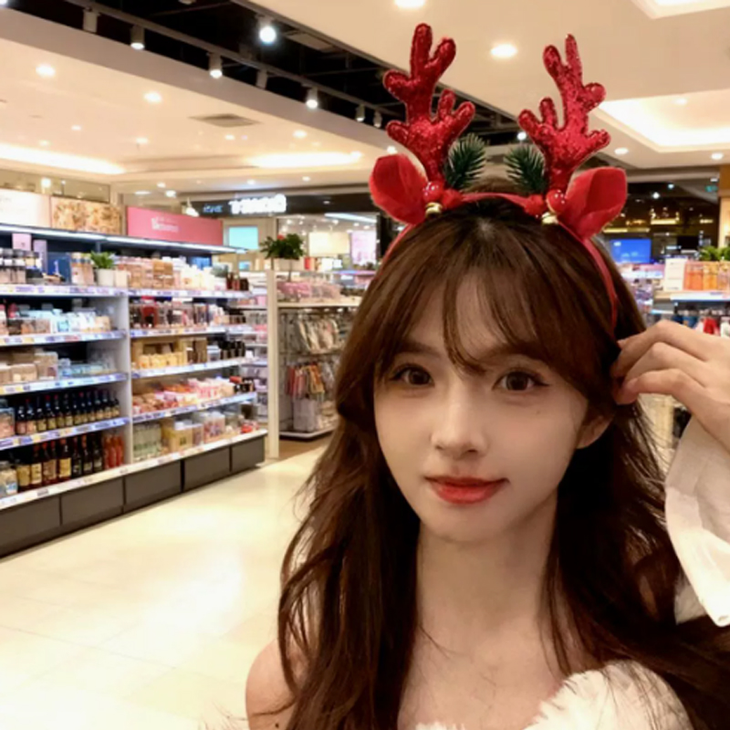 Serre-tête de Noël à Paillette - Reindeer Antlers Headband avis et prix