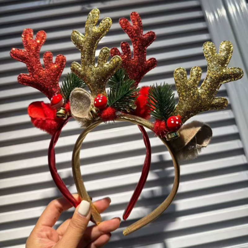 Serre-tête de Noël à Paillette - Reindeer Antlers Headband avis et prix