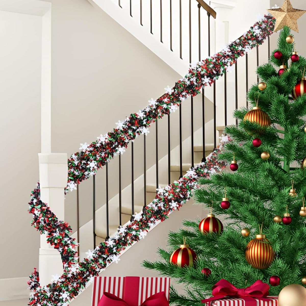Guirlande de Noël métallique v - Tinsel Garland Decoration avis et prix