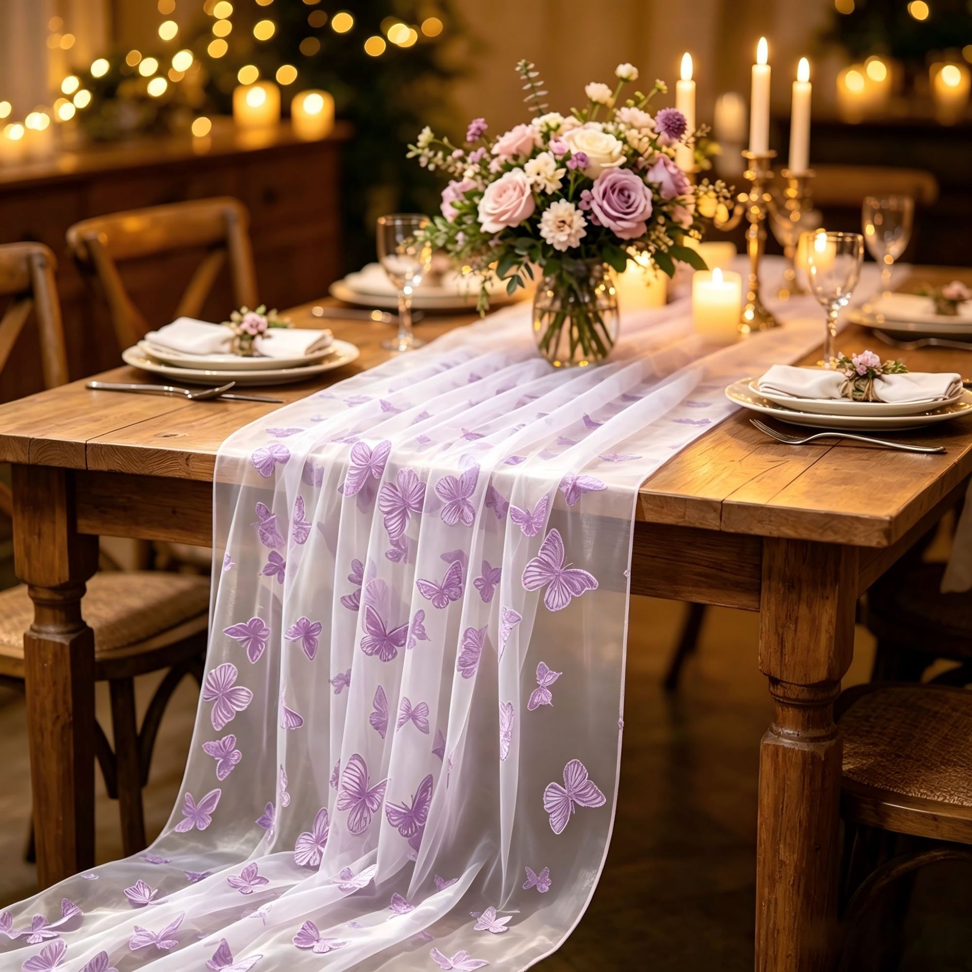 Chemin de table en tulle nylon - Christmas Table Runner avis et prix