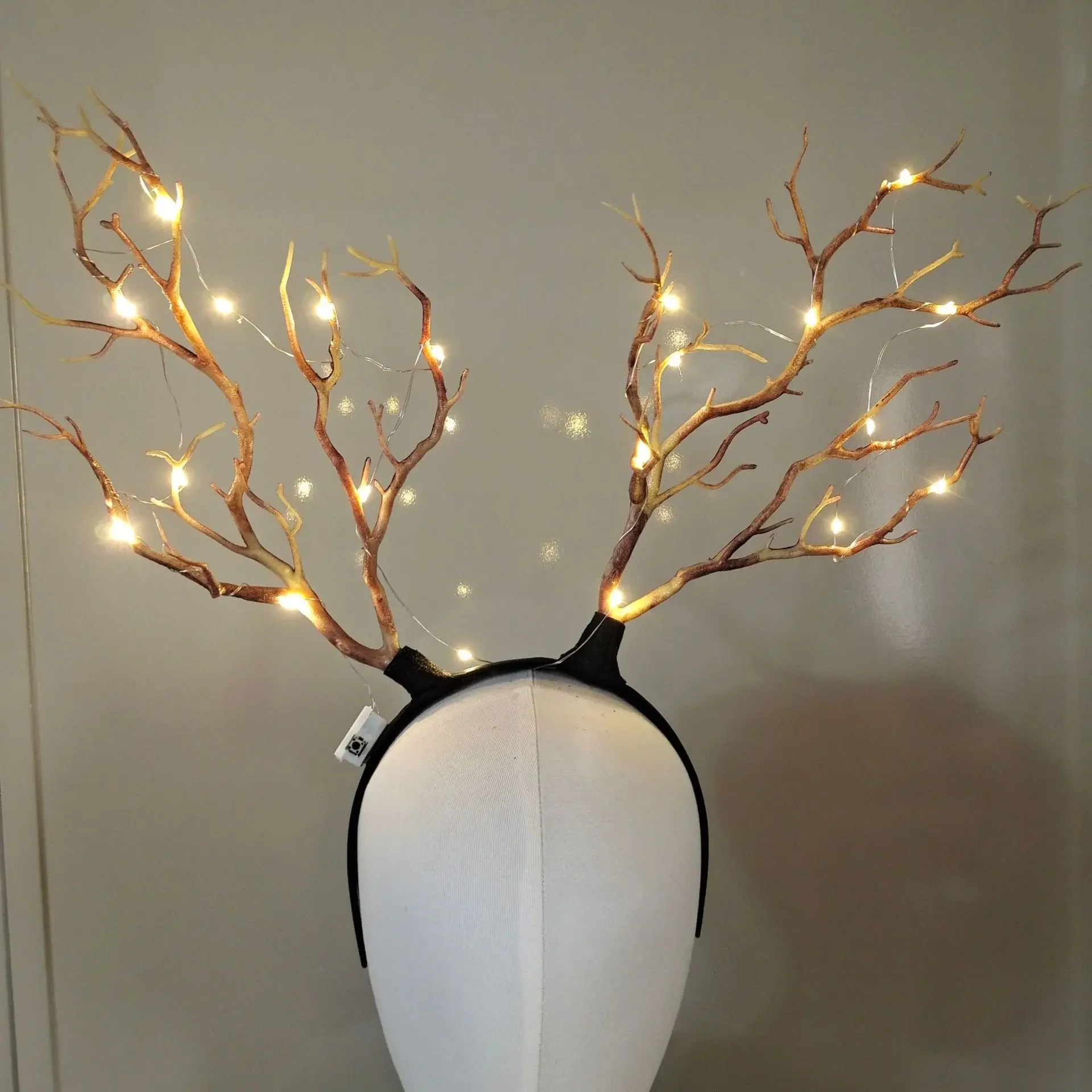 Bandeau lumineux en bois de re - Reindeer Antlers Headband avis et prix