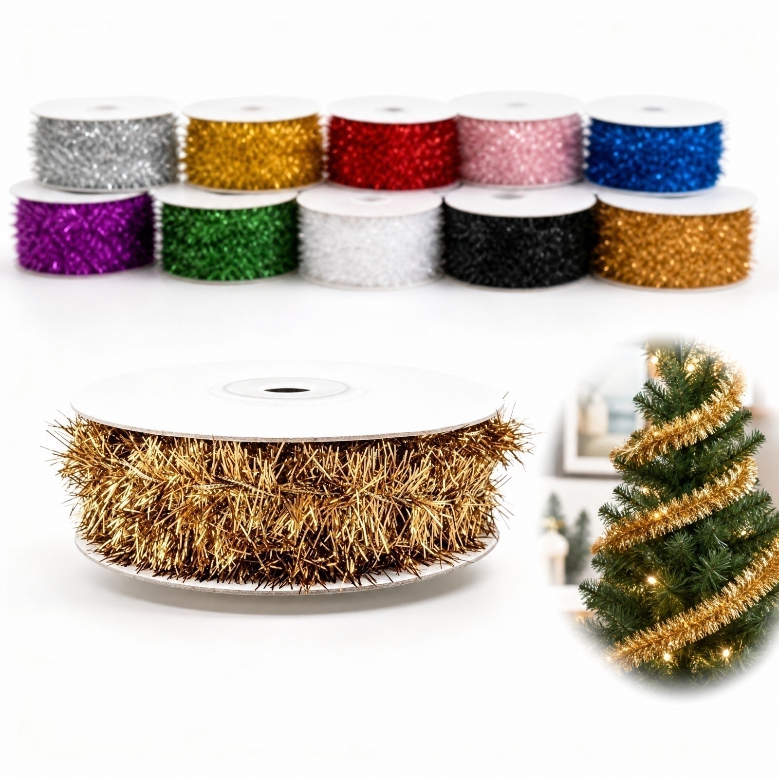 Guirlande en fil plastique de  - Tinsel Garland Decoration avis et prix