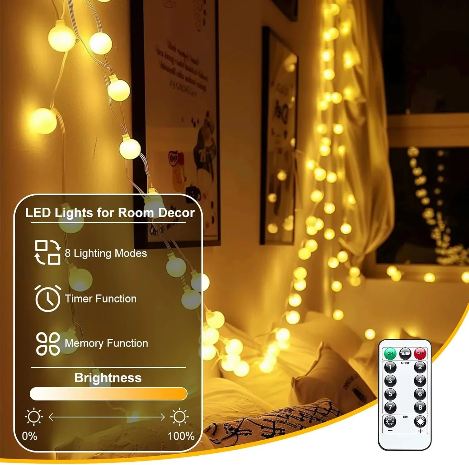 Guirlande lumineuse boule LED  - Led Fairy String Lights avis et prix