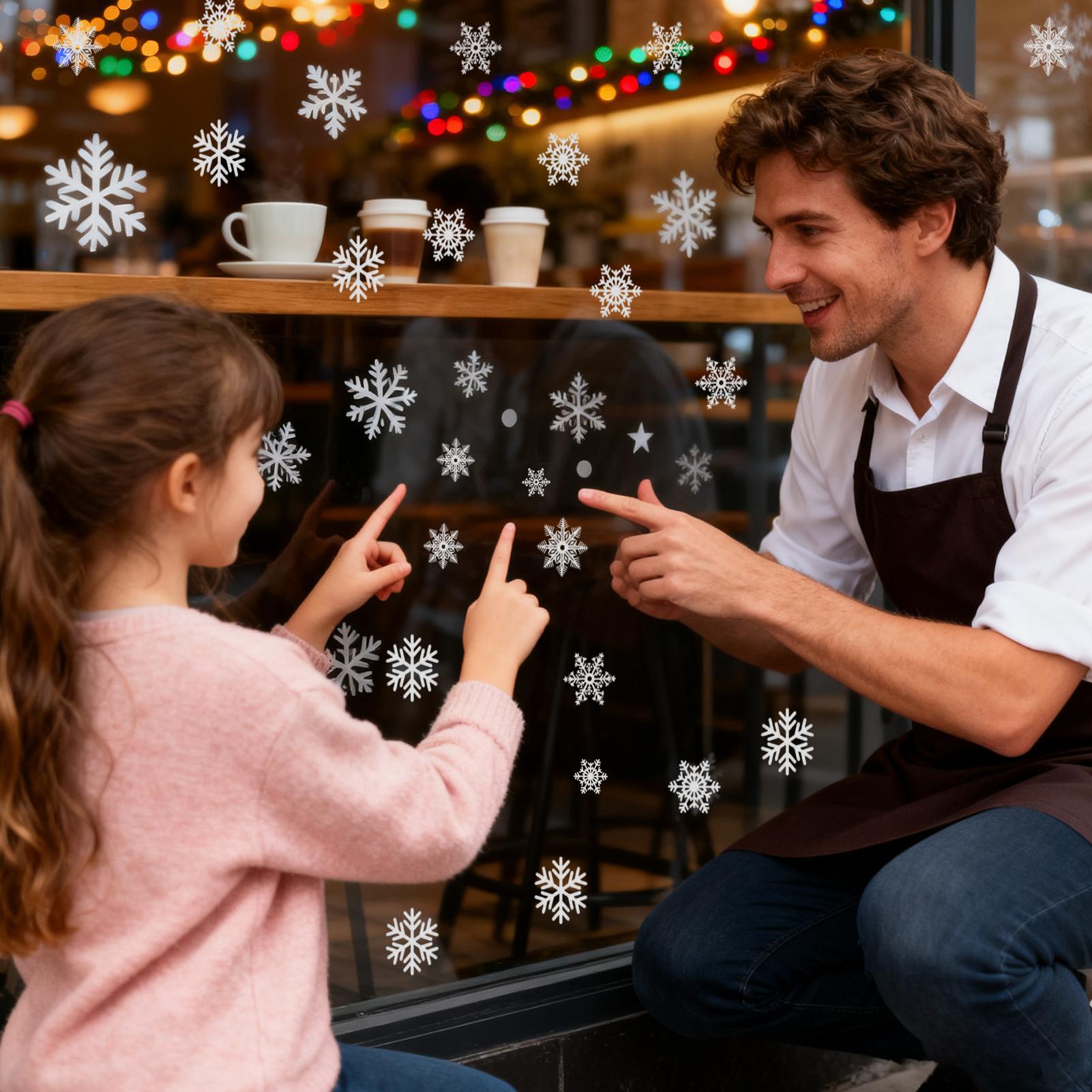 Flocon de neige fenêtre s'accr - Snowflake Window Decal avis et prix