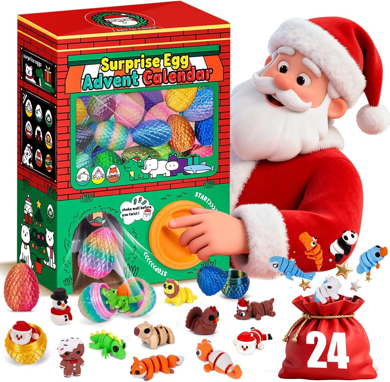 24 pièces d'œufs surprise impr - Advent Calendar Gift avis et prix